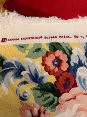 12 Yds Vintage Barrow Belcourt Floral Upholstery Fabric Yellow Pink Blue 55″ W