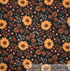 BonEful Fabric FQ Cotton Quilt Black Orange Pumpkin Face Witch Hat Glow Kid Star