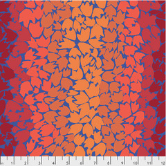 Free Spirit Kaffe Fassett Ombre Leaves Orange Cotton Quilting Fabric by Yd