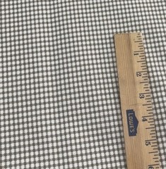 Brown White Gingham Heavyweight Cotton Decor Fabric 1Y #19