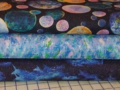 Planets Stars Space Fabric 3 WISHES Quilters Cotton BY THE YARD