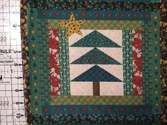 Country Christmas Primitive Tree Gifts 9×11″ Cotton Fabric Panel Holiday