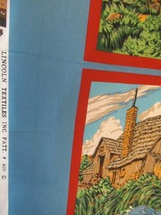 LINCOLN TEX. Country 4 Pillow Quilt Panels ROLLING STORE AIRPLANES RIDES NEW
