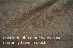 Tweed material by the metre or yard in plain charcoal/dark grey gray