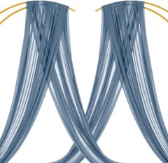 Dusty Blue Wedding Arch Draping Fabric 1 Panel 29″ x 20 Yards Extra Long