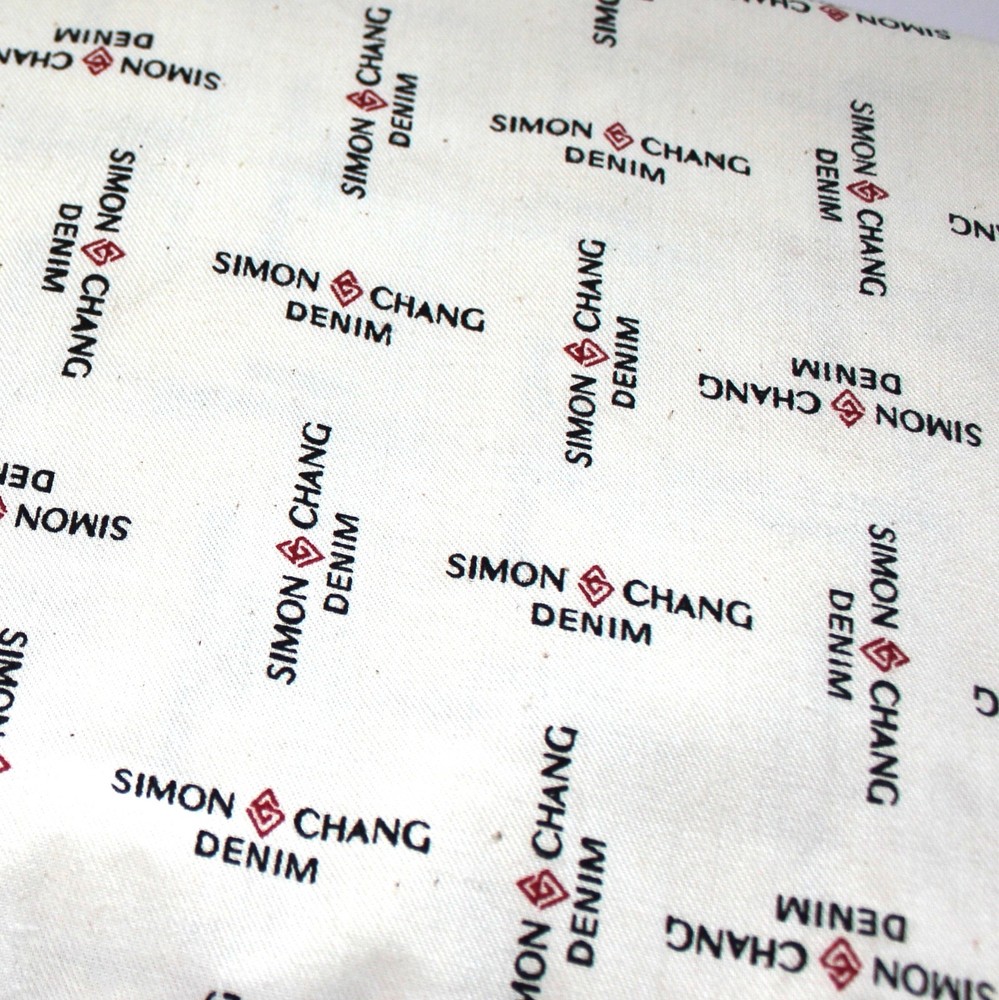 RARE Simon Chang Denim Fabric YARDAGE 6 Yards Designer 60″ x 284″ Cream Material