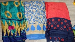 Women’s 10Pc Lot Vintage Art Silk Sari For Art & Craft Work Indian Saree Fabric