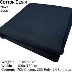 1 Yard 9 oz Gray Black Denim Fabric Sewing MediumWeight Jean 60×36 Inch
