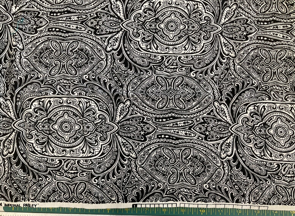 LIDA MANUFACTURING – #7954 IMPERIAL PAISLEY RAYON, 54″ W– 1 3/8 YARDS