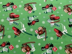 Cotton Fabric Winter Cars By Walt Disney Cotton Fabric 43” x 27”290
