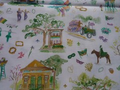 Dear Stella FABRIC Mardi Gras New Orleans Mask Bourbon Street CAITLIN DCWR 1727
