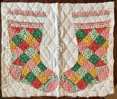 VTG Spring Mills CHRISTMAS STOCKING Cut Sew Quilted Fabric Panel 4667