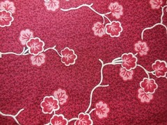 2.5 yd Andover Anne’s English Scrapbook Burgundy Red Floral 1800s Historic Repro