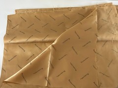 Pendleton Logo Satin Lining Fabric Gold / Beige Red Ivory 3 Pieces 4+ yds