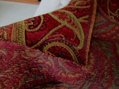 Vintage Tapestry Fabric Paisley Upholstery Fabric Woven Jacquard 40″ x 56″