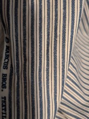 26″ X 40″ Yard Vintage Striped Marcus Brothers Textiles Cotton Fabric Blue White