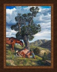 DOWNTIME – Cowboy Horse – Fabric Quilt Panel – 100% Cotton Woven Fabric