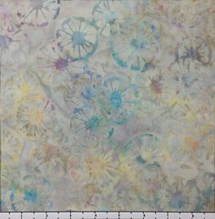 1 Yard Cut of Lunn Fabric Tufted Circle Batik 100% Cotton 4015 Champagne Rainbow