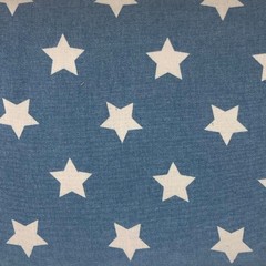 Chambray Stars 100% Cotton Fabric Blue 60″ Wide Digitally Printed Design