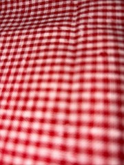 1/8″ Red & White GINGHAM Check Fabric 2 yd. x 44″ Cotton or Poly/Cot. 1/8-inch