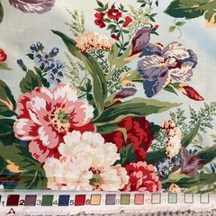 Vtg Cottagecore Cotton Chintz Deborah Danser Fabriyaz Floral Decor Fabric MINT
