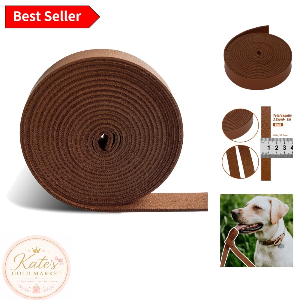 Versatile 78.7-Inch Faux Leather Strip for Belts and Crafting – Friendly