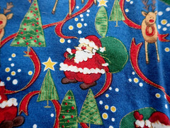 “Season’s Greetings” by Fabri-Quilt #620 Christmas Cotton Santa Reindeer Fabric