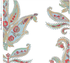 Nine Muse Royal Paisley Eastlake 07 Fabric Remnant 100% linen (1.3 yds)
