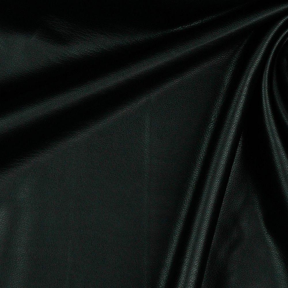 Stretchy Soft Faux Leather Fabric Material – BLACK