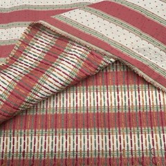 10 Yds Stripe Upholstery Drapery Fabric French Knot Tufted Dot W 56” Embroidered