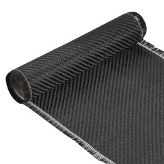 Black Carbon Fiber Fabric Cloth Sheet 2×2 Twill Weave 3K 220g 2 FT x 8 Inch