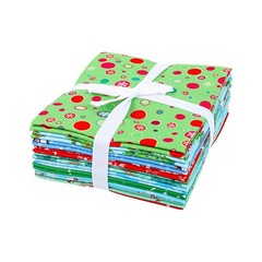 10 Pcs 100 Cotton Quilting Fabric Bundles Fat Quarters 18×21 Christmas