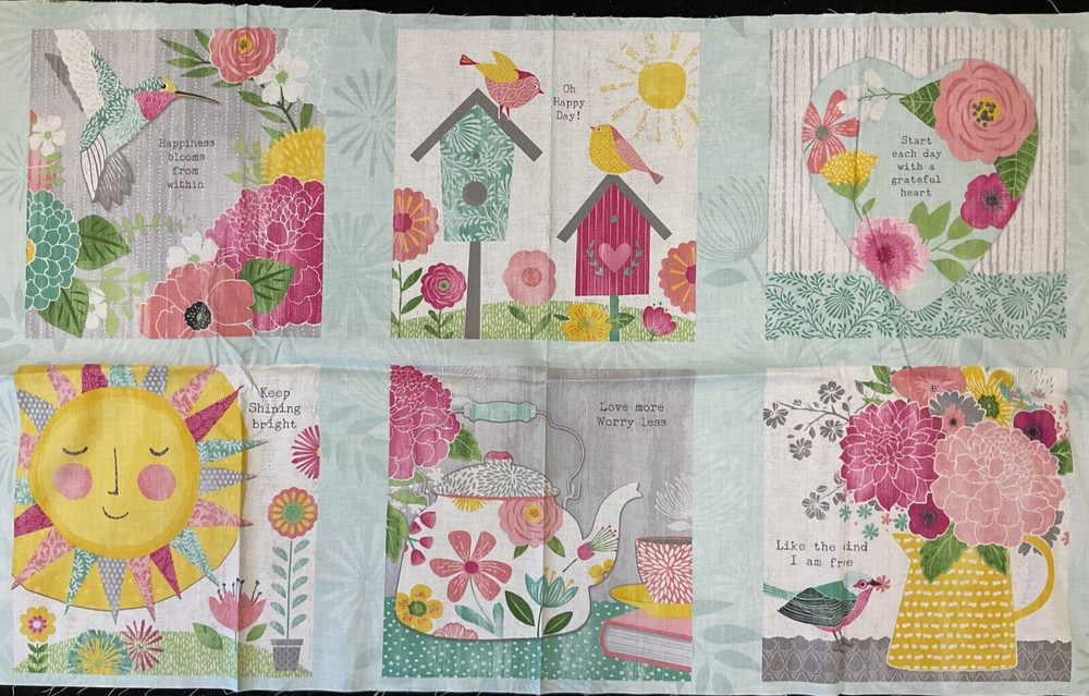 WILMINGTON PRINTS-KEEP SHINING BRIGHT #3007-68507-739 6 BLOCK PANEL-25″x43″