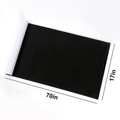 Black Suede Car Interior Wrap Self Adhesive Microfiber Sheet 17×70 Inch