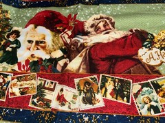 2 CUTS COTTON QUILT FABRIC, CHRISTMAS EMPORIUM, GRAPHIC 45, WILMINGTON