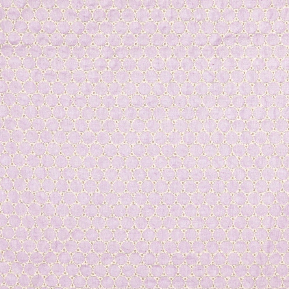 1M X 1.45M Voile Lilac Geometric Pattern Cotton Burda