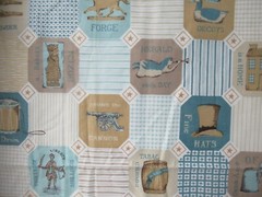 Waverly Early Americana “AMERICANA” Cotton Fabric 35″ x 35” Vintage 60`s RARE