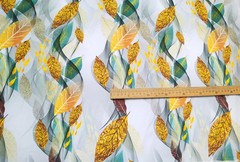 55” Wide By Yards Leaf Pattern Viscose Fabric Soft Rayon Cotton Material Summer