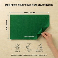 20 PCS 8×12 Inch Emerald Green Felt Fabric Sheets 1.6mm Soft DIY Sewing