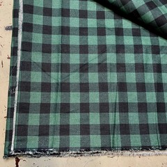 Jo-Ann Fabrics Green Black Buffalo Plaid Cotton Check Fabric 4 yds Sewing Crafts