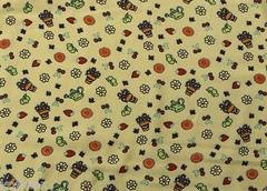 Flower Fruit Print Fabric Woven Rayon Fabric by the Yard