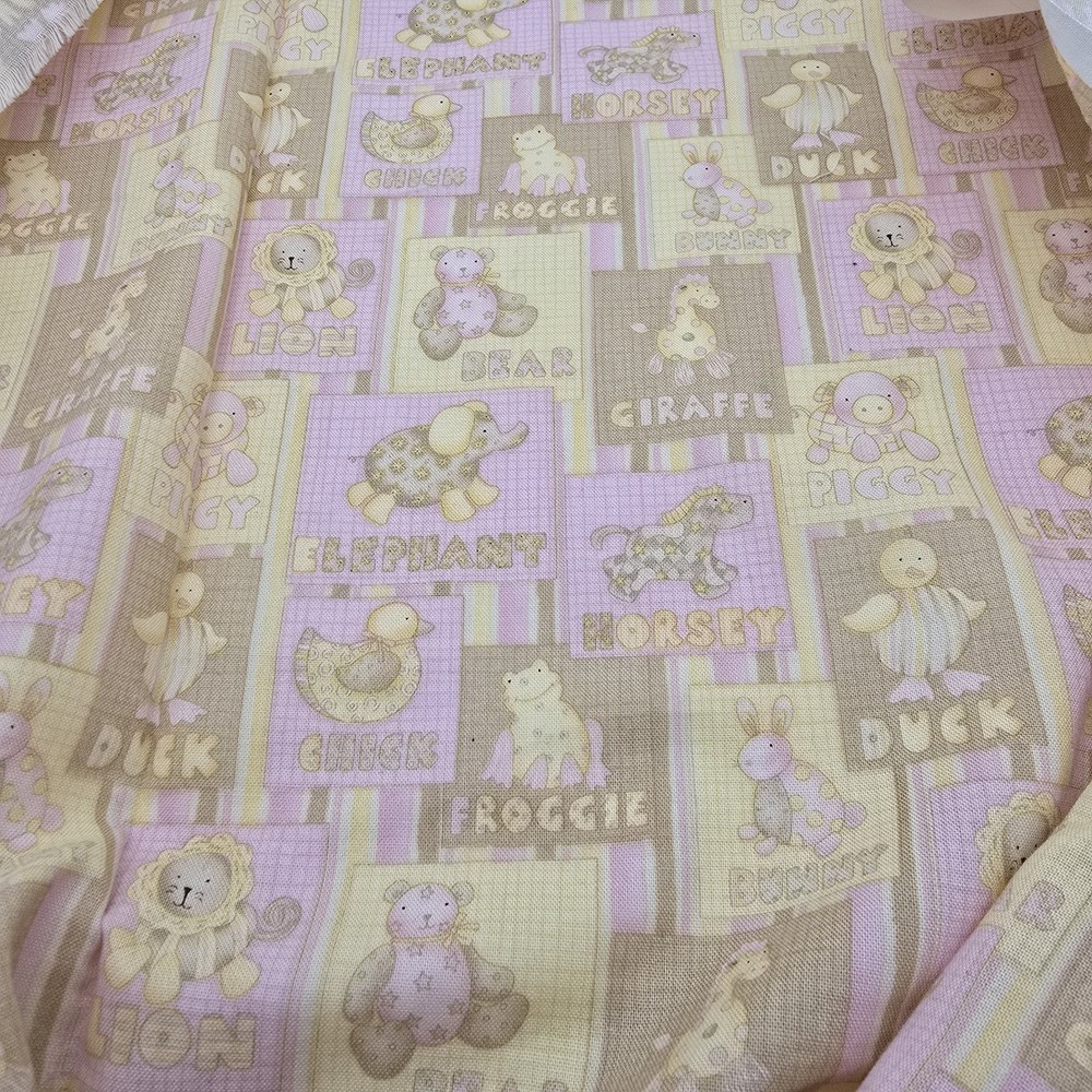 Debbie Mum Baby Jo-Ann Fabrics Cotton 2.5+ yards 44″ Wide Yellow/Pink/Brown