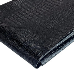 Crocodile Pattern Faux Leather Fabric 36″X54″ Marine Vinyl Soft Alligator Skin S