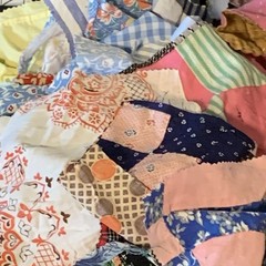 Vintage Fabric Scraps Cutter Craft Quilt Top Kantha 3lb Oz