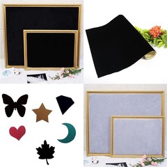Mesheshe Self Adhesive Felt Fabric, Soft Velvet Drawer 17″W x 130″L, Black