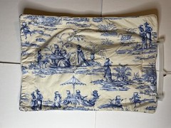 Pillowcase Kill Kenny Cats in Blue by Scalamandre Sateen Toile 1995 Rare 22”x30”