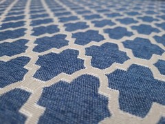 Covington TRELLIS WALK INDIGO Navy Blue Beige Woven Designer Drapery Uph Fabric