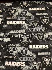 NFL Las Vegas Raiders Distressed Cotton Fabric by the Quarter Yard 9″ x 44″
