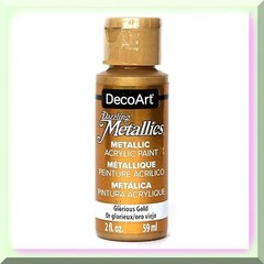 2-Ounce Gold Acrylic Paint with Metallic Finish
