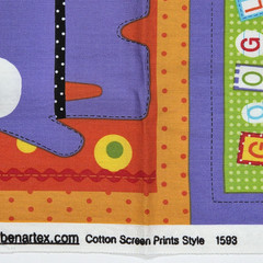 Googlies Monsters Cheater Quilt Blocks Juvenile Cotton Fabric Benartex 1.5 YDS